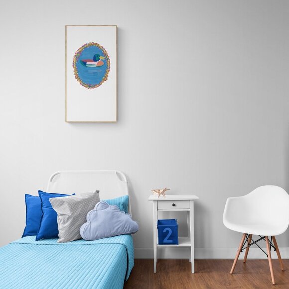 Cute Duck | Kids Art | Original Digital Illustration | Modern Wall Art Decor - Picture 3 of 4